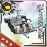 15.5cm Triple Secondary Gun Mount Kai