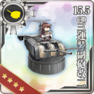 15.5cm Triple Secondary Gun Mount Kai 2